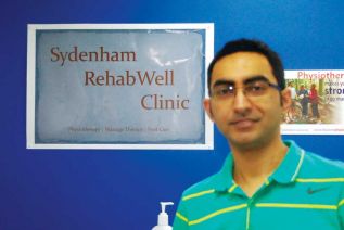 Latif Khoja, physiotherapist and owner of the Sydenham Rehabwell Clinic